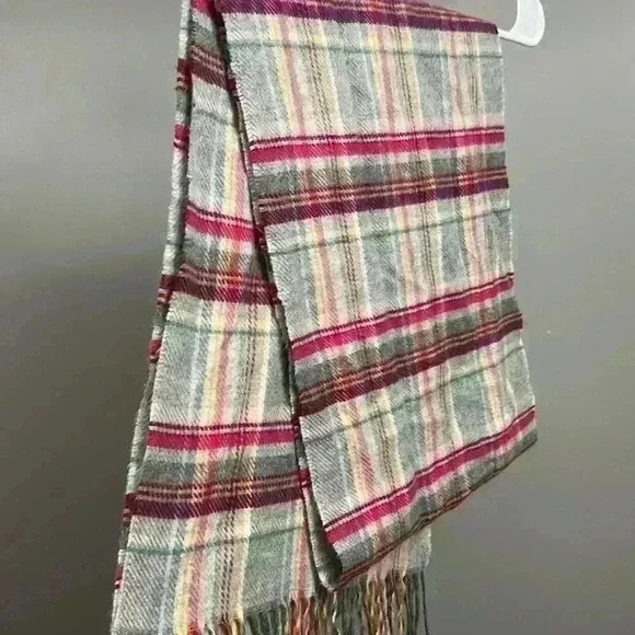 Pink, Purple, and Gray Cashmink Scarf by V. Fraas - Picture 5 of 6